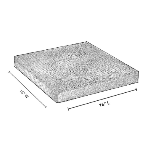 Polyester Tufted Chairpad (Teal) - Set of 2