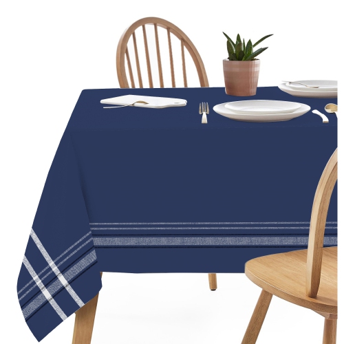 French Border Tablecloth (Navy Blue)
