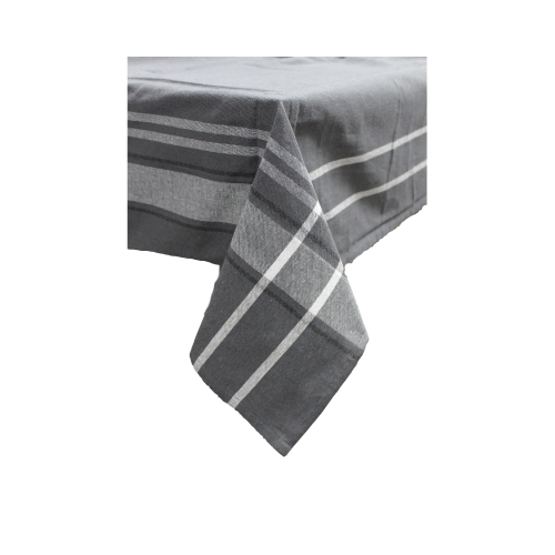 French Border Tablecloth (Charcoal Gray)