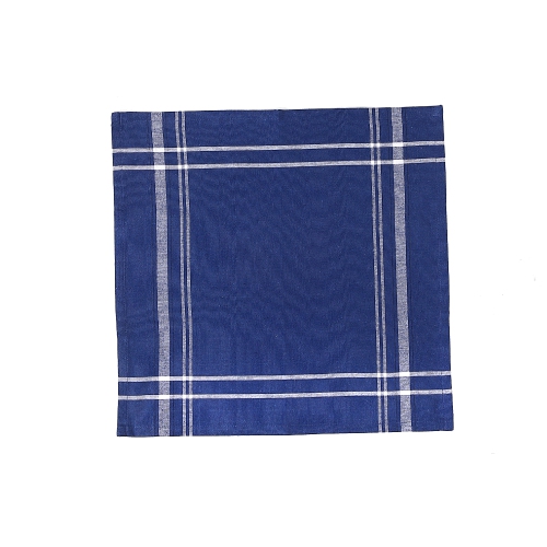 French Border Napkin (Navy Blue)