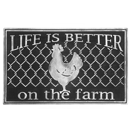 MAISON CONCEPTS  Rubber Mat (Life Is Better On The Farm)