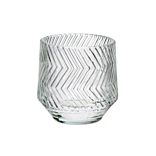 Round Glass Candle Holder - Set of 4