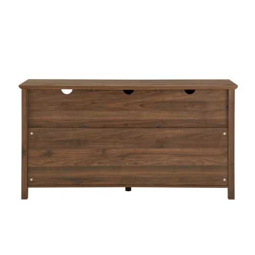 Pemberly Row 58" 2 Door Angled Groove Sideboard in Dark Walnut