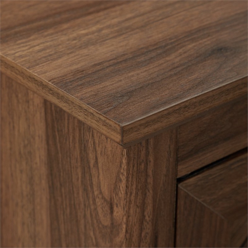 Pemberly Row 58" 2 Door Angled Groove Sideboard in Dark Walnut