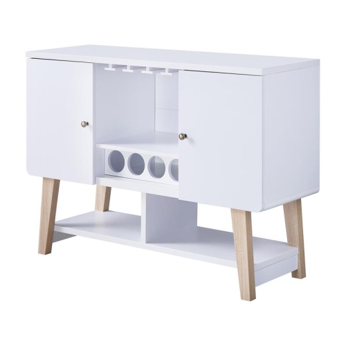 Bowery Hill Modern Wood Four-Bottle Buffet in White
