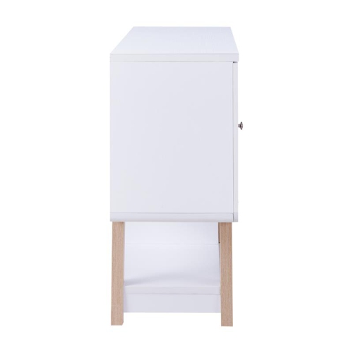 Bowery Hill Modern Wood Four-Bottle Buffet in White