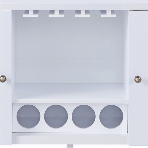 Bowery Hill Modern Wood Four-Bottle Buffet in White