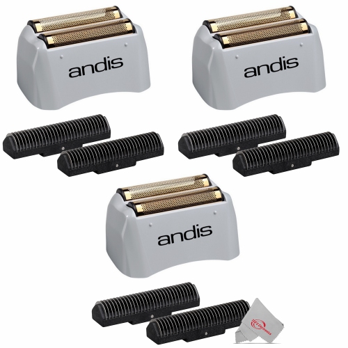 Andis 17155 Pro Shaver Replacement Foil and Cutters Fits Models TS-1 TS-2 #17150 # 17200 Shaver - 3 Units