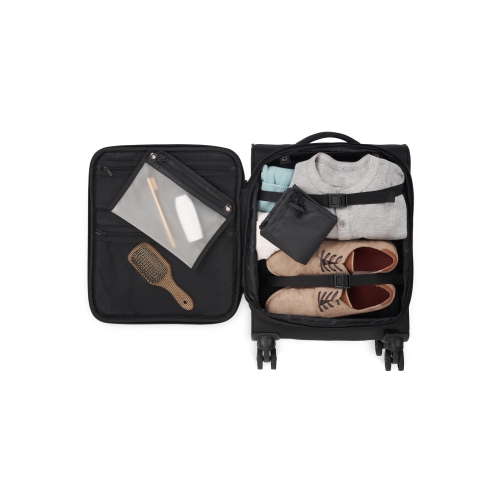 Bugatti -The Ultimate - Hardside Carry-on Luggage with Expansion - Black