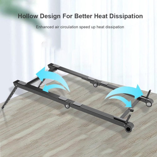 3-in-1 Folding Adjustable Laptop Stand, Multi-Purpose Tablet Holder Phone Stand for Home Office - Moustache