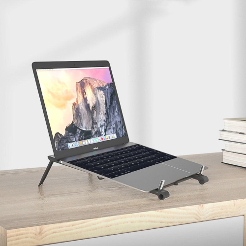 3-in-1 Folding Adjustable Laptop Stand, Multi-Purpose Tablet Holder Phone Stand for Home Office - Moustache