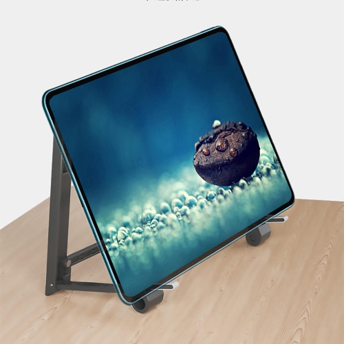 3-in-1 Folding Adjustable Laptop Stand, Multi-Purpose Tablet Holder Phone Stand for Home Office - Moustache