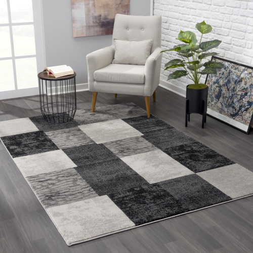 Rug Branch Contemporary Geometric Checkered Indoor Rug