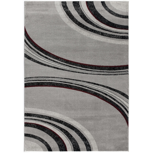 RUG BRANCH  Neri Contemporary Abstract Grey/black Indoor Area Rug