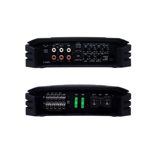 Refurbished(Excellent)- Alpine S-A55V S-Series 5-channel car amplifier — 40 watts RMS x 4 at 4 ohms + 300 watts RMS x 1 at 2 ohms