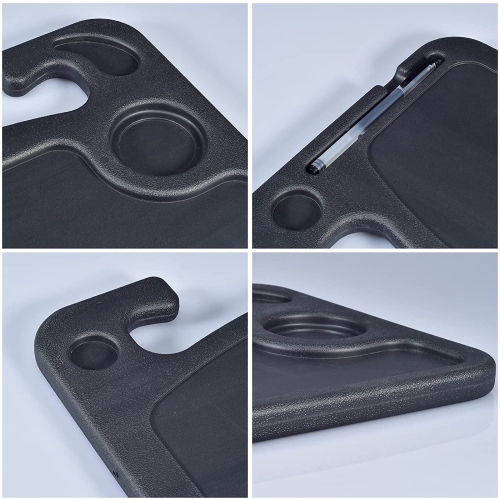 Steering Wheel Tray, Car Tray 2-Sided Design, Steering Wheel Desk Multi-Functional Portable, for Notebook, iPad, Laptop or Food Eating, Fits Most