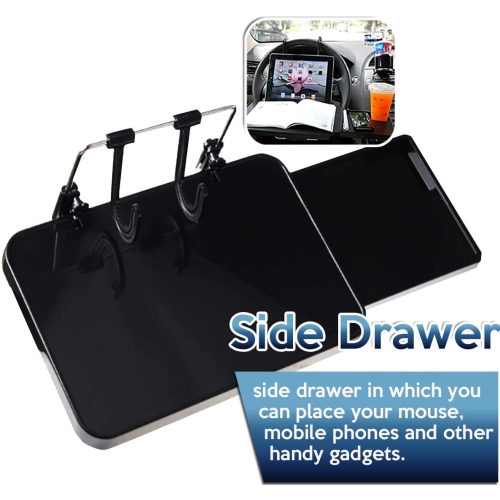 Plateau de siège d’auto pliable multifonction - Table noire/siège d’auto portable à plateau de portable Table à manger comptoir à manger