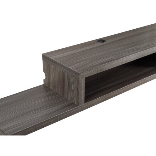 Asymmetrical Wall Mounted Wood TV Console Entertainment Center 72-inch Gray
