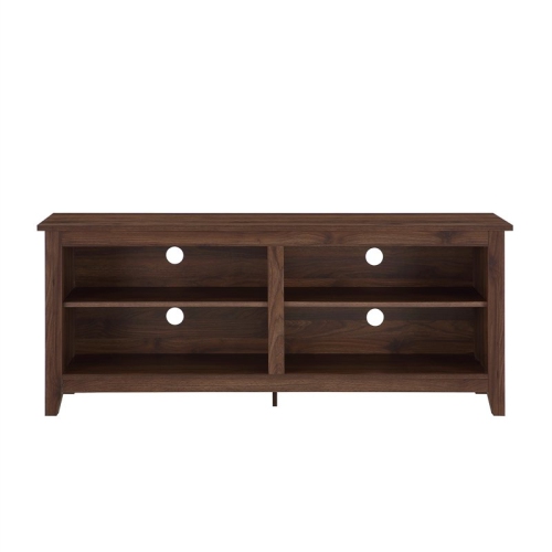 Pemberly Row 58" TV Stand Storage Console in Dark Walnut