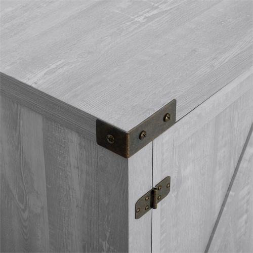 Bowery Hill Barndoor Farmhouse 58" TV Stand in Stone Grey