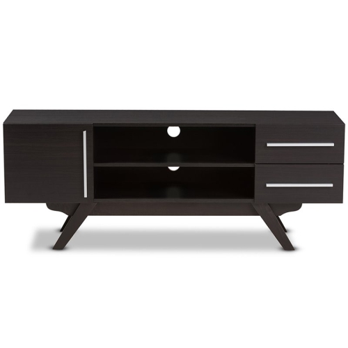 Baxton Studio Ashfield 60" TV Stand in Dark Brown