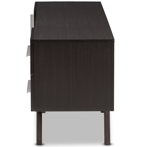 Baxton Studio Ashfield 60" TV Stand in Dark Brown