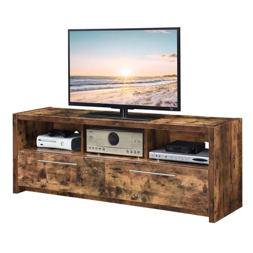 CONVENIENCE CONCEPTS  Newport Marbella 60-Inch Tv Stand With Cabinets And Shelves In Nutmeg Wood