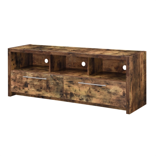 Newport Marbella 60-inch TV Stand with Cabinets and Shelves in Nutmeg Wood