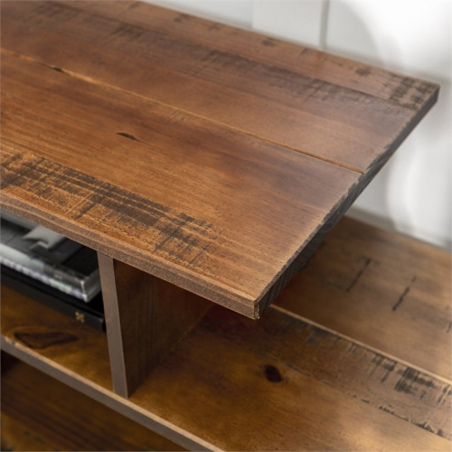 Pemberly Row Modern 60" TV Stand Console in Amber