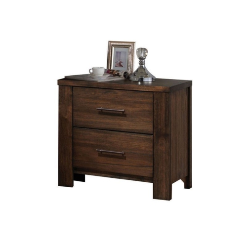 BOWERY HILL  2 Drawer Nightstand In Oak