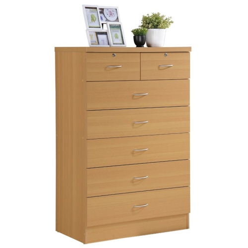 PEMBERLY ROW  7 Drawer Chest In Beech