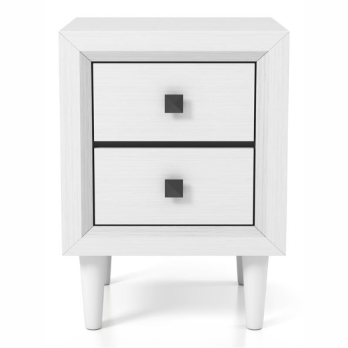 FURNITURE OF AMERICA  Hetter Transitional Wood 2-Drawer Nightstand In In White