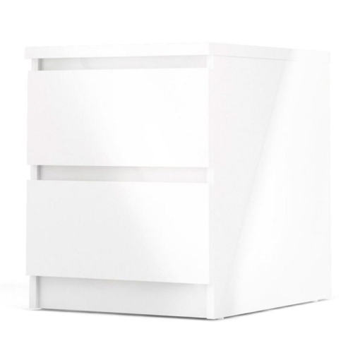 TVILUM CANADA Tvilum Scottsdale Contemporary 2 Drawer Nightstand In White High Gloss