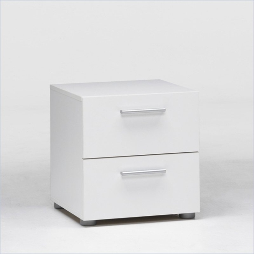 PEMBERLY ROW  2 Drawer Nightstand In In White