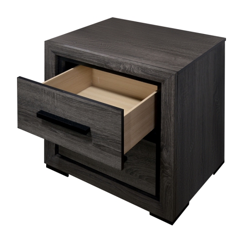 Furniture of America Drummond Contemporary Wood 2-Drawer Nightstand in Gray