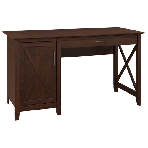 BUSH  " Furniture Key West 54"" Computer Desk With Storage In Bing Cherry"