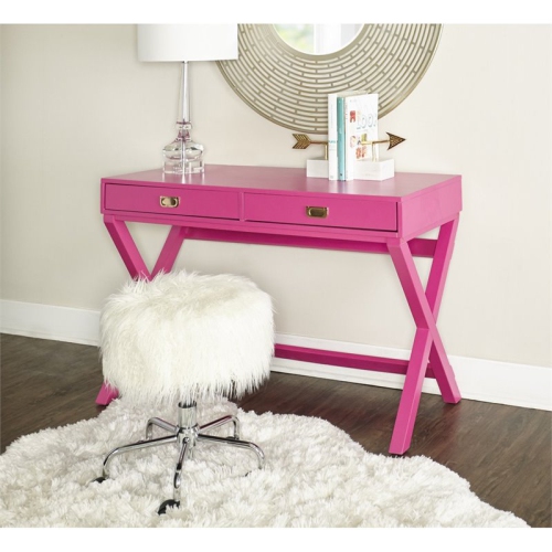 Riverbay Furniture Writing Desk in Raspberry Pink
