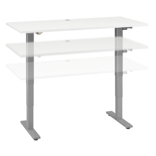 BBF Move 40 Series 60W Height Adjustable Desk In White - Engineered Wood