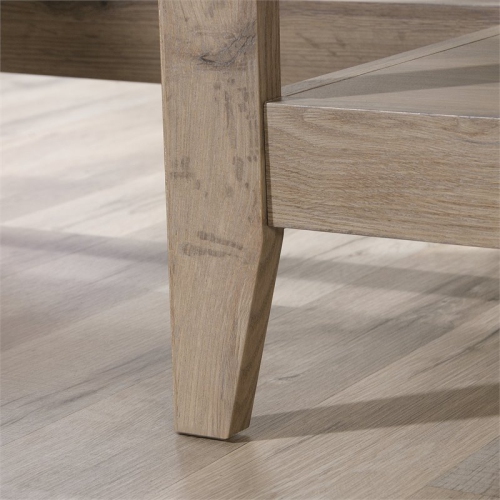 Pemberly Row Contemporary Wood L-Shape Computer Desk in Laurel Oak