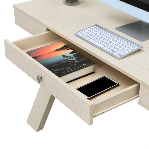 Convenience Concepts Newport One-Drawer Desk in Ivory Wood Finish