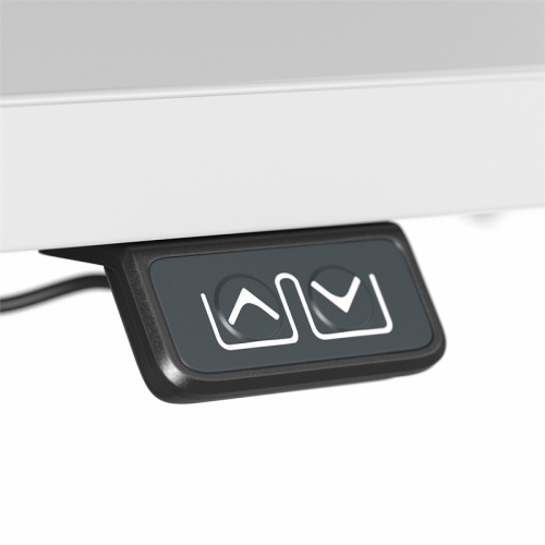 Bureau à hauteur réglable 48 po de largeur de la série Move 40 en bois d’ingénierie, blanc