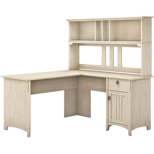 SCRANTON & CO  Furniture Salinas L Shaped Desk With Hutch In Antique White