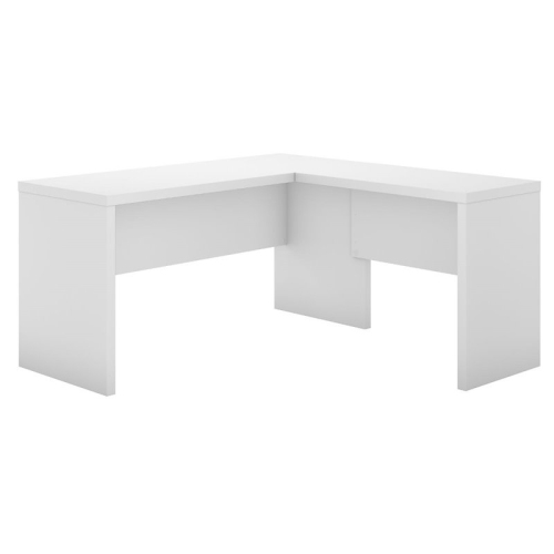 BBF  Echo L Shaped Desk In Pure - Engineered Wood In White 