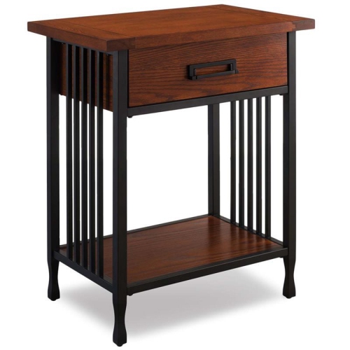 BOWERY HILL  1 Drawer Nightstand In Mission Oak