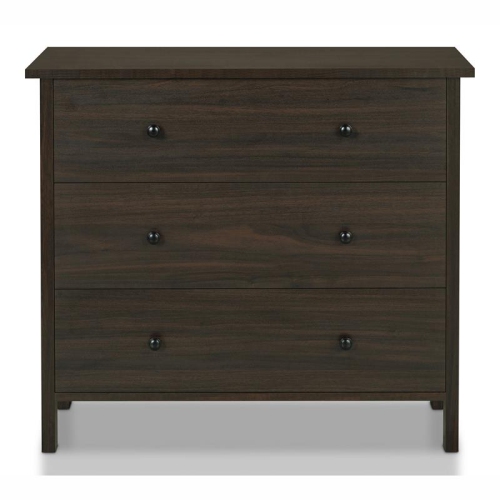 FURNITURE OF AMERICA  Zillett Transitional Wood 3-Drawer Chest In Brown Wenge