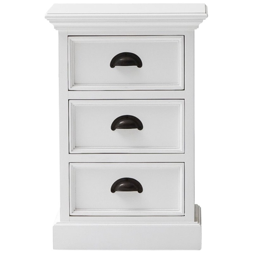 Beaumont Lane Wood 3 Drawer Nightstand/ Bedside in Pure White