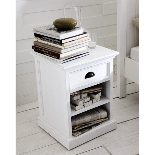Beaumont Lane 1 Drawer Nightstand in Pure White