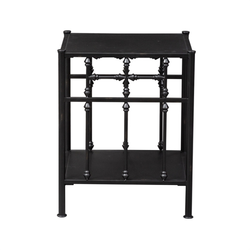 PEMBERLY ROW  Modern Open Wood Night Stand In Black