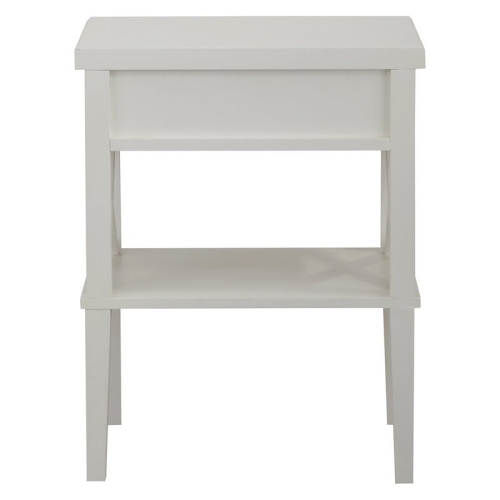 Bowery Hill Contemporary Wood Nightstand in White