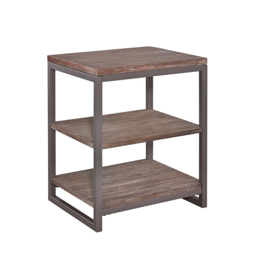 Homestyles Barnside Wood Nightstand in Gray